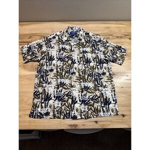 Pendleton 100% Rayon Loop Camp Cuban Collar Floral Hawaiian Shirt Mens Size XL